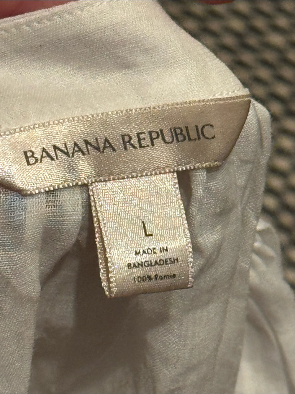 Banana Republic White Lightweight 100% Ramie Floral Peasant Top - Picture 5 of 6